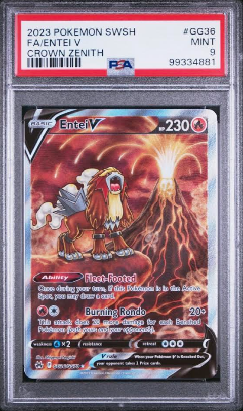 Entei V #GG36 Pokemon Crown Zenith